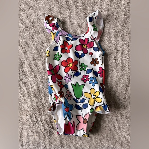Hanna Andersson Other - Hanna Andersson Girls Swimsuit One Piece Floral Print 75 cm 12 18 Months